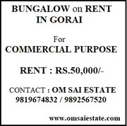 850 sq.ft. Bungalow for Rent in Gorai-2 Borivali West