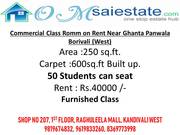 250 sqft office on rent in Borivali west